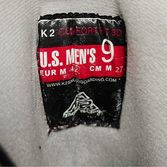 K2 Raider Men’s Snowboarding Boots Black Size 9 - Picture 12 of 14